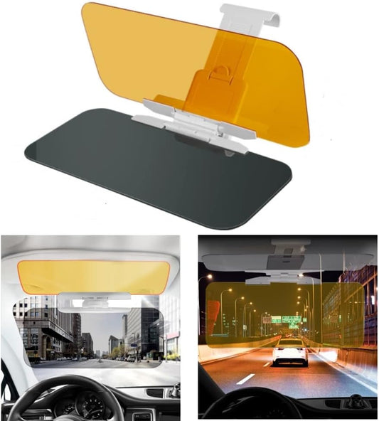 2 in 1 Car Anti-Glare Mirror Sun Visor Mirror Day and Night